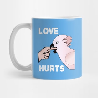 Love Hurts Moluccan Cockatoo Parrot Biting Mug